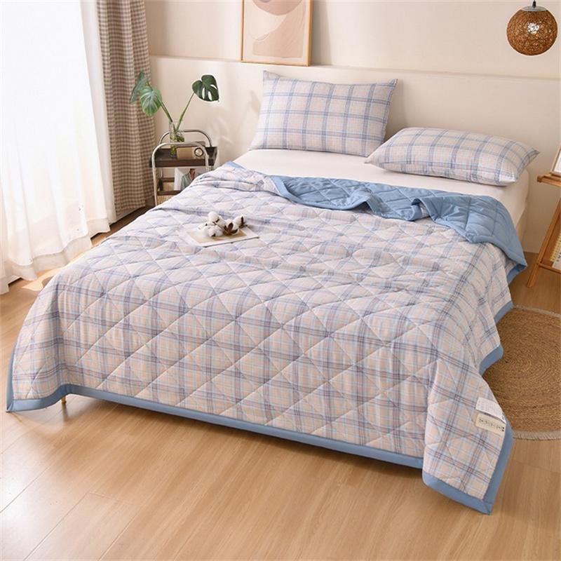 Air Conditioner Quilt Lightweight Washed Cotton Quilt Summer Blanket Quilted Cooling Comforter Summer Quilt Air Condition Thin Blanket (no Pillowcase)
