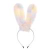 Handmade Plush Gradient Bunny Ears Headband Cosplay Accessory Women Men Costume Party Festival