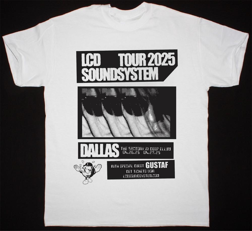

NEW LCD Soundsystem 2025 Tour White All Size Gif OM590 Unisex T-Shirt XL
