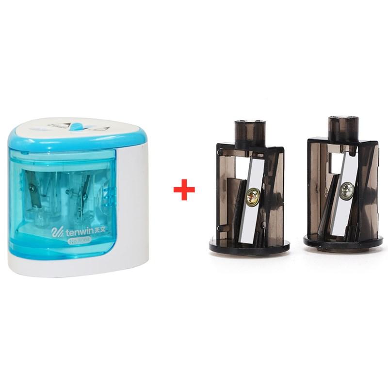 Automatic Pencil Sharpener Two-hole Electric Touch Switch Pencil Sharpener Stationery Home Office School Supplies