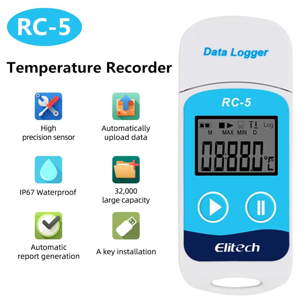 Mini Data Logger RC-4/4HC/5/5+/GSP-6 Digital USB Temperature Humidity Internal Sensor High Precision Recorder
