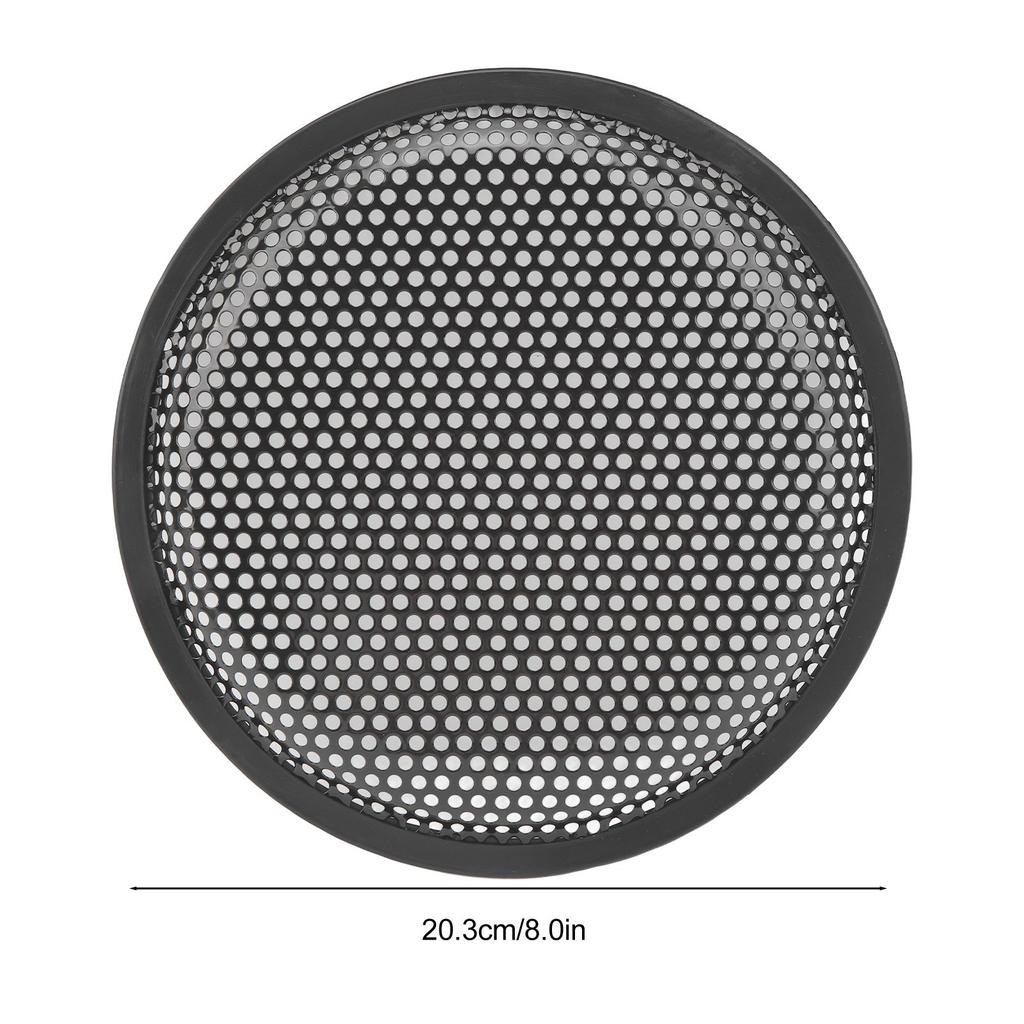 2Pcs Speaker Grill Cover 8 Inch Car RV Black Metal Iron Subwoofer Mesh Grill Cover
