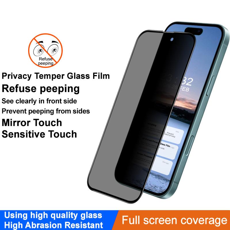 IMAK Pro iPhone 16 Ochranné sklo proti odposlechu s plným pokrytím