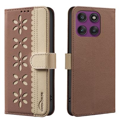 Reliéfní barevné květiny peněženka flipové pouzdro pro Motorola G56 G15 G75 G85 G55 G35 G45 G34 Edge 60 Pro 50 Fusion roztomilý kryt tašky