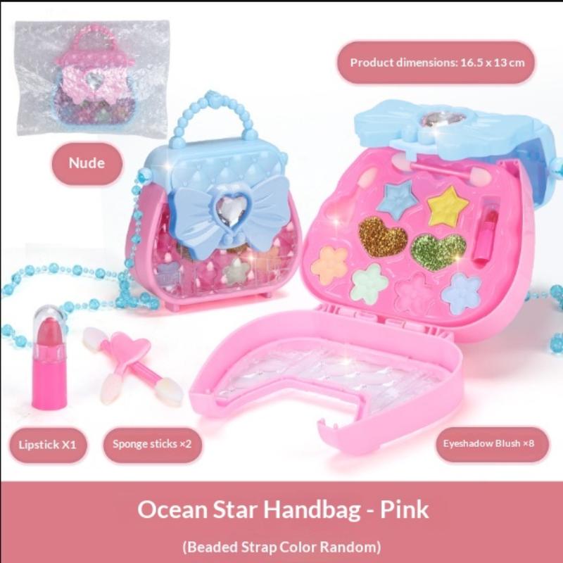 32Pcs Kids Makeup Toys Girls Real Makeup Kit Washable Non-Toxic Makeup Toy Set Retro Beauty Makeup