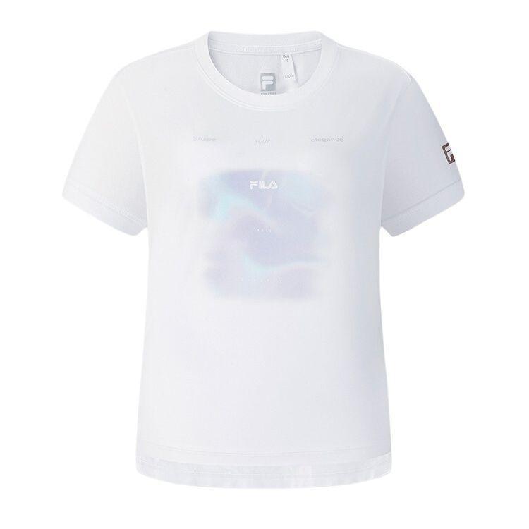 New FILA Fitness T Shirt Women's Jade White A11W521117FWT