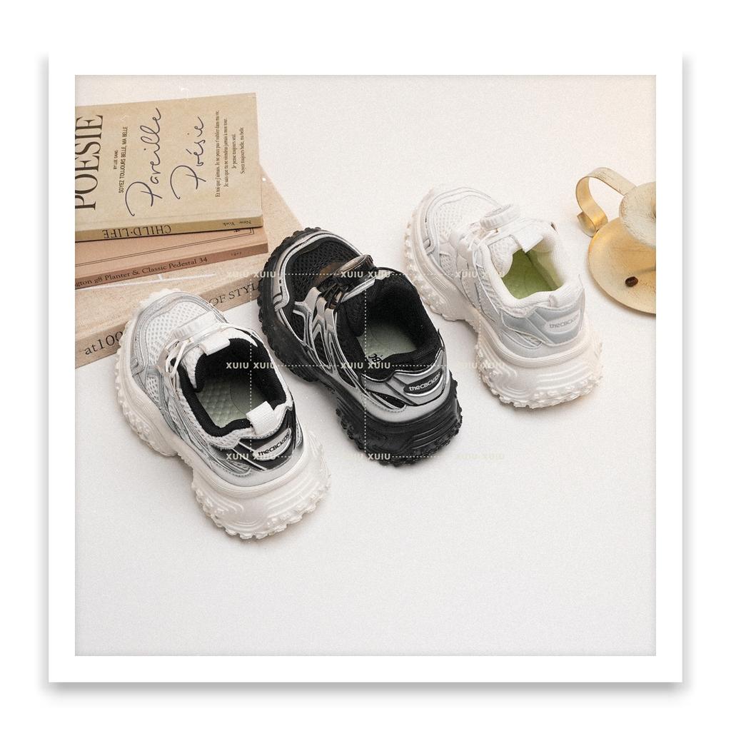 XSHX "Paris Tire Shoes" Retro Children's Sports Shoes Spring Double Net Boys and Girls Rotating Buckle [Wenzhou Shoes]