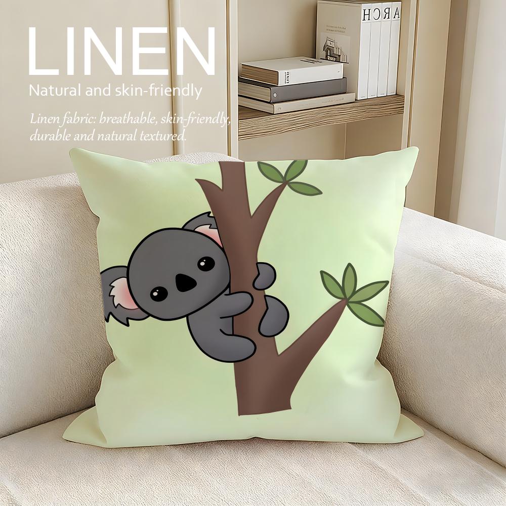 Cute Baby Koala Cushion Cover Pillowcase Set Pcs x x Breathable Washable Sofa Cushion Cover