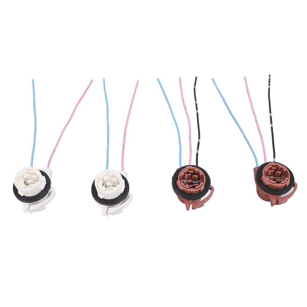 4 Packs Tail Light Socket Pre Wired DC12 to 24V 3156 3157 Taillight Bulb Socket Holder for Montan
