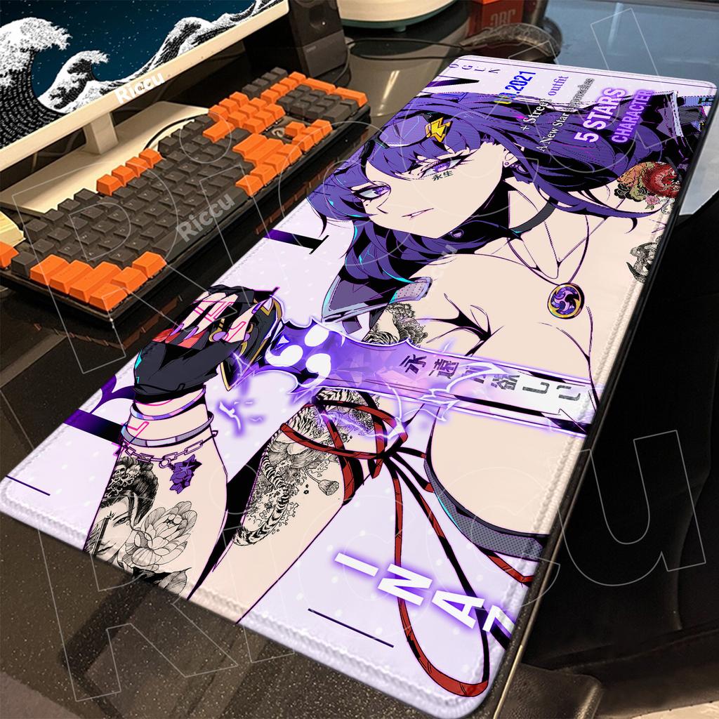 Anime poster Girl NonSlip Mouse Pad Large Mousepad HD Print Keyboard Pad Laptop Computer Desk Pad Locking Edge Mouse Mat Carpet