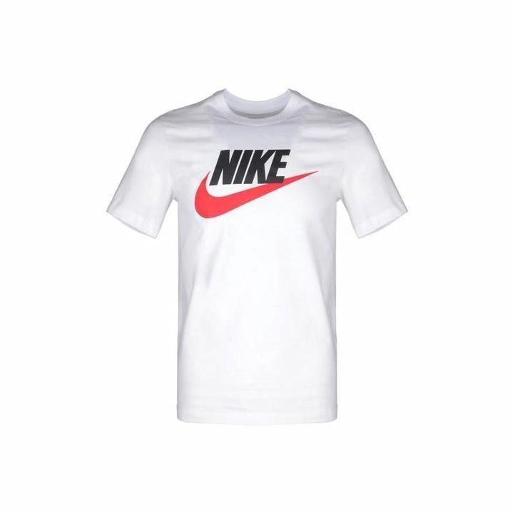 Nike Men s White Short-Sleeve T-Shirt with Retro Classic Logo Print S