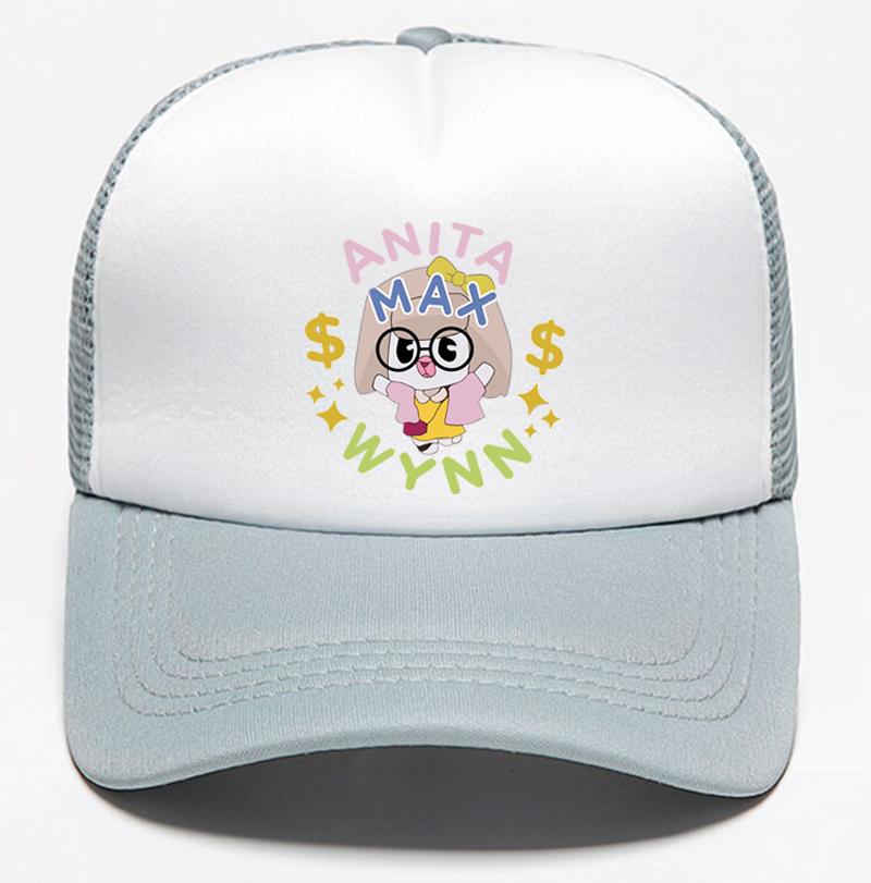 Trendy Anita Max Wynn Foam Trucker Hat Cute Mesh Snapback Caps Boy Girl Sun Beach Baseball Cap Female Summer Breathable Visor