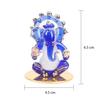 Gott Ganesh Sitzstatue (Murti) Idol-Schauobjekt Handgefertigt aus Kristallglas für Anbetung, Dekoration, Armaturenbrett, Geschenk