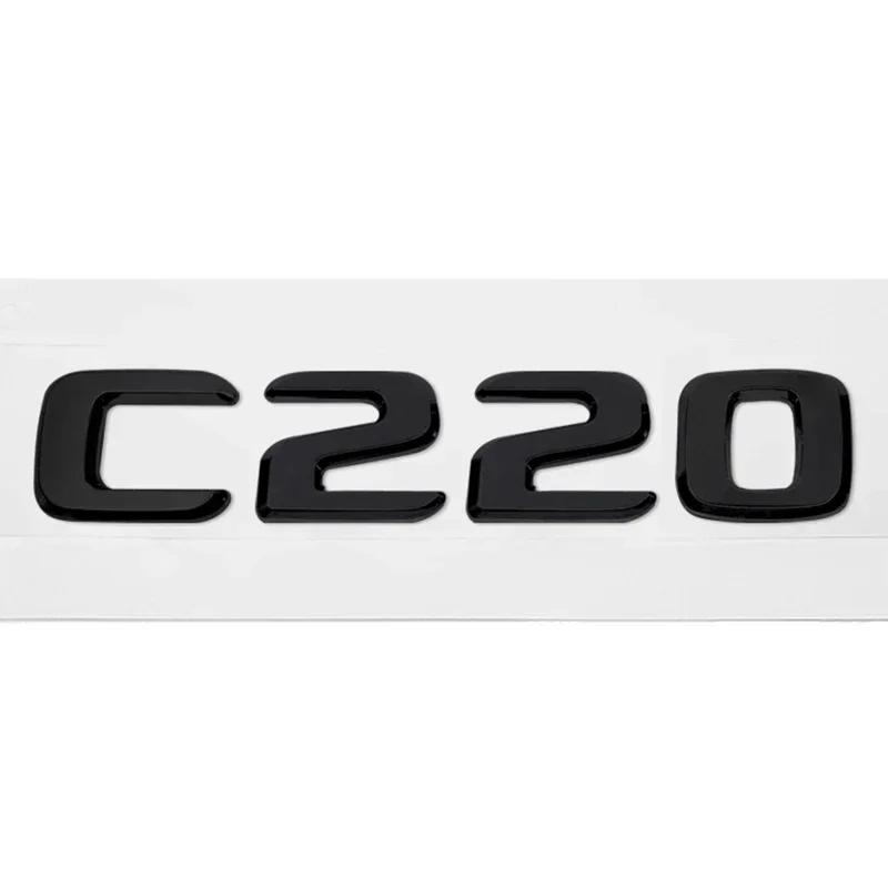 ABS Car Rear Trunk Emblem 3D Letters Tail Box Sticker Badge for Mercedes Benz C32 C36 C55 C63 C200 C220 C230 C Class W204 W205 KS6
