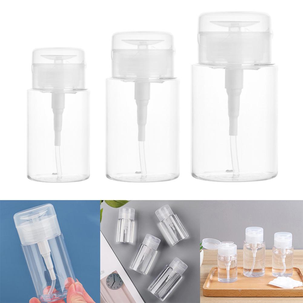Bottle Storage Bottle Liquids 100ml/150ml/200ml Capacity Empty Pump PETG+PP Material For Nail Polish Remover Clear