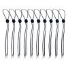 Pack Of 10 Black Elastic Hat Chin Cords Adjustable Removable Strap With Spring Lock For Secure Fit