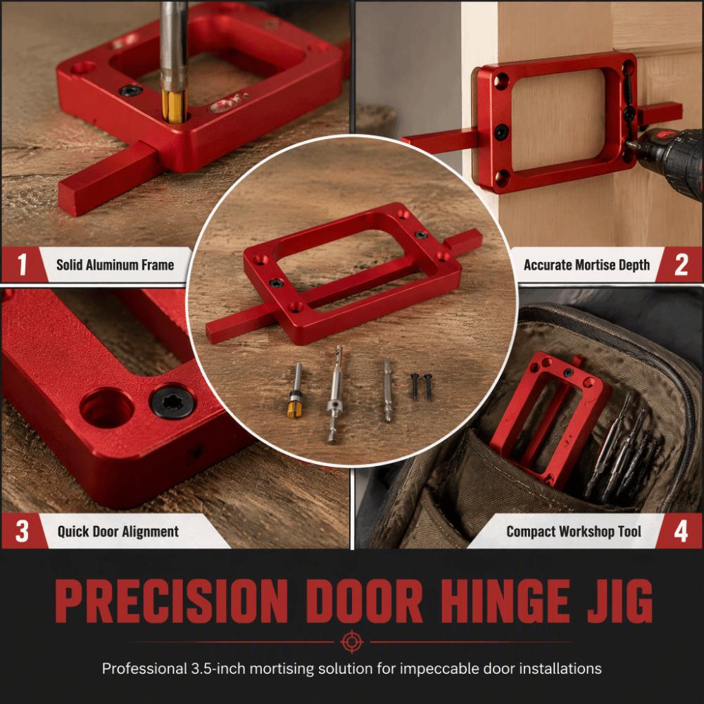 Aluminum Alloy Hinge Mortise Template Precision Machined Hinge Template Door Hinge Jig Woodworking