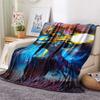 1PC Warhammer 40k Print Flannel Blanket, High Quality Comfortable for All Seasons, Home Decor, Warmth and Comfort, Perfect for Christmas Gifts