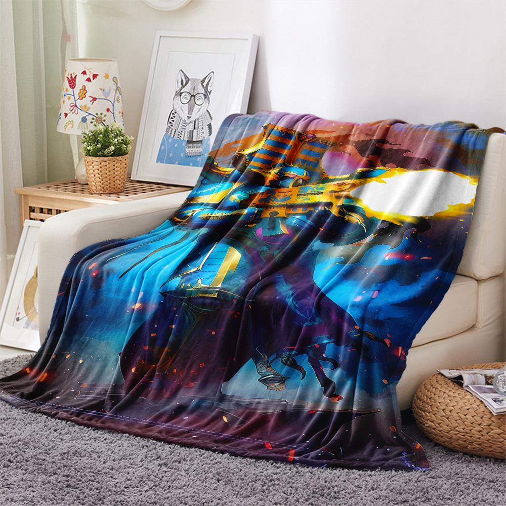 1PC Warhammer 40k Print Flannel Blanket, High Quality Comfortable for All Seasons, Home Decor, Warmth and Comfort, Perfect for Christmas Gifts