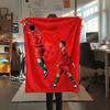 1PC Ronaldo Print Flannel Blanket, High Quality All Seasons, Home Decor, Warmth and Comfort, Perfect for Christmas Gifts