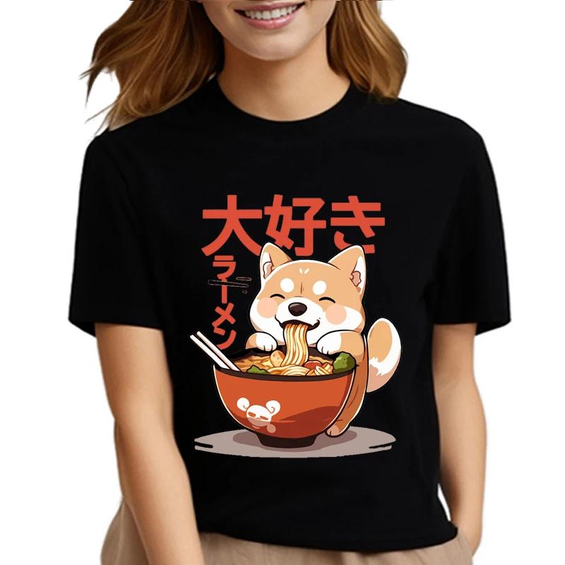 Shiba Inu t shirt Women Japanese top tee girl harajuku anime cartoon dog tshirts feUnisex summer oneck short sleeve clothing