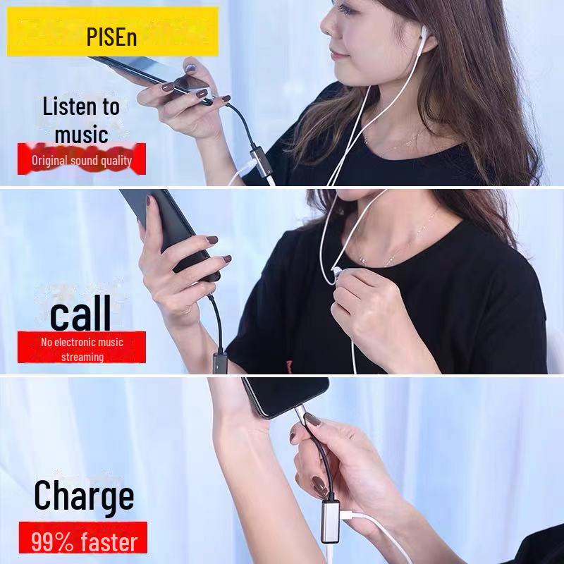 PISEN Charging Audio Adapter for Apple Devices: Charge, Listen To Music & Play Games Simultaneously