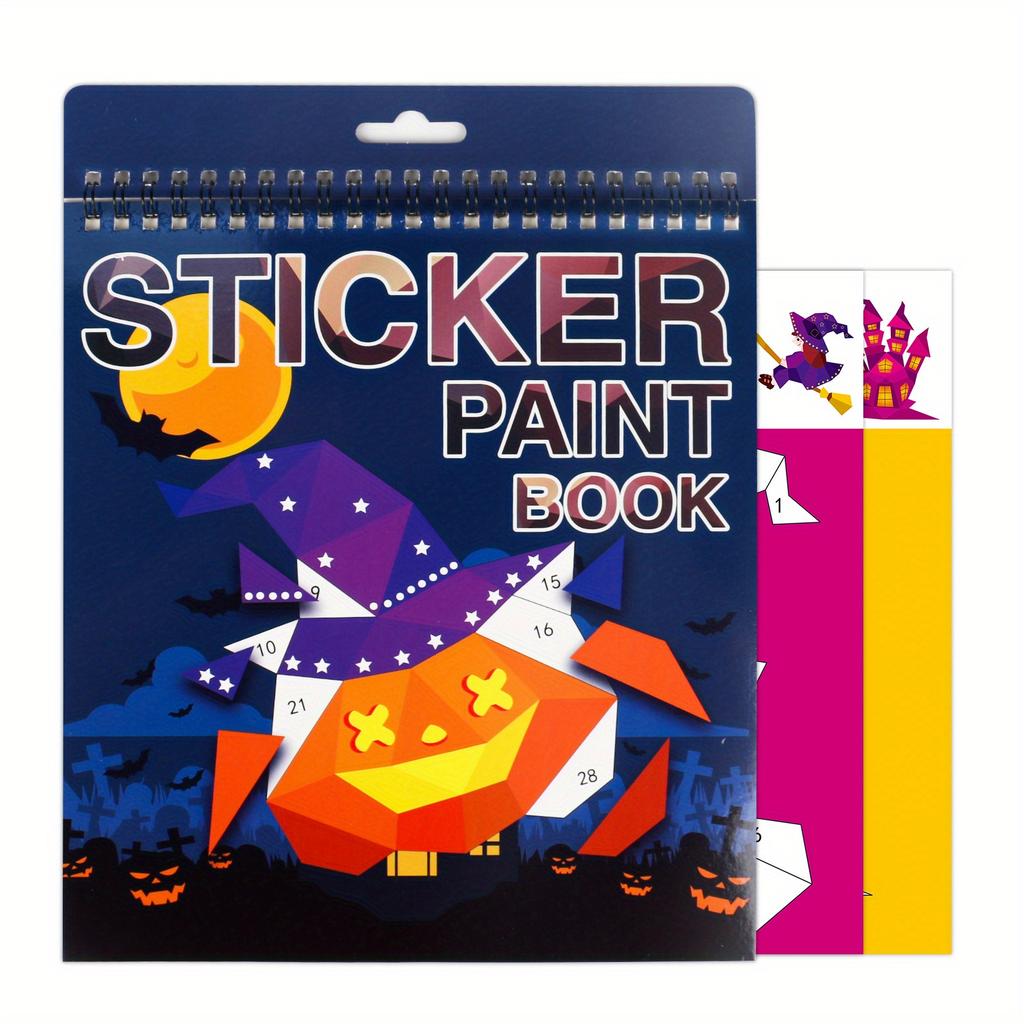 1PCS Sticker Book Crafts for Kids Ages 4-8, Sticker by Number for Brain games,Gifts,Travel Toy