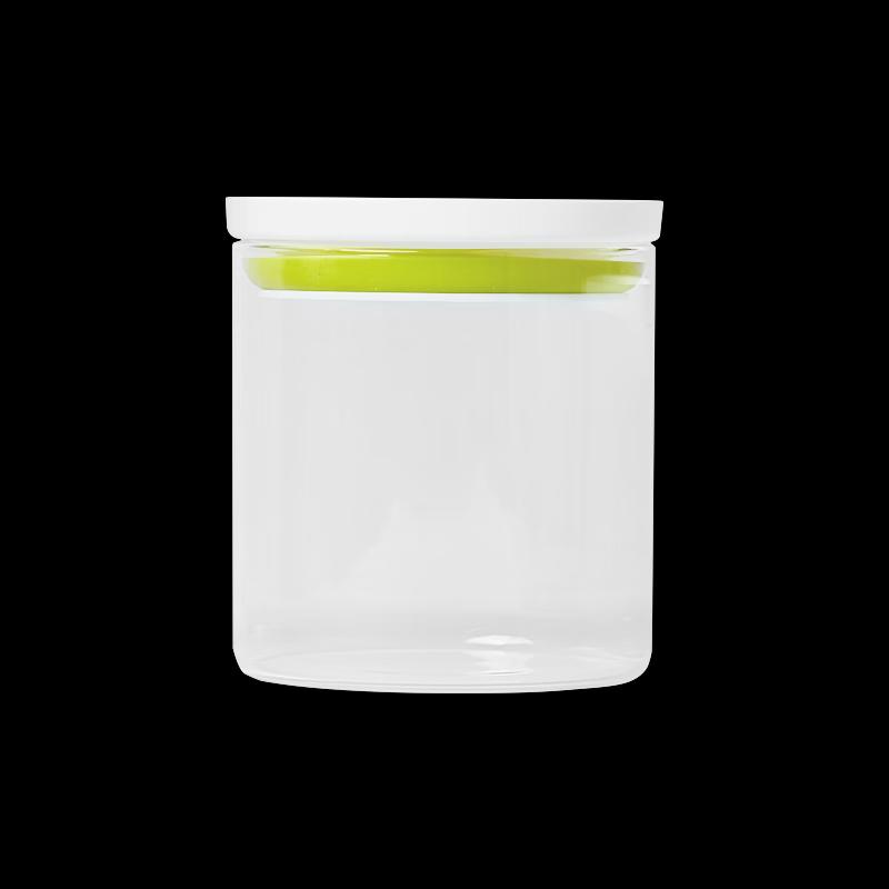 Press-Type Glass Storage Jar