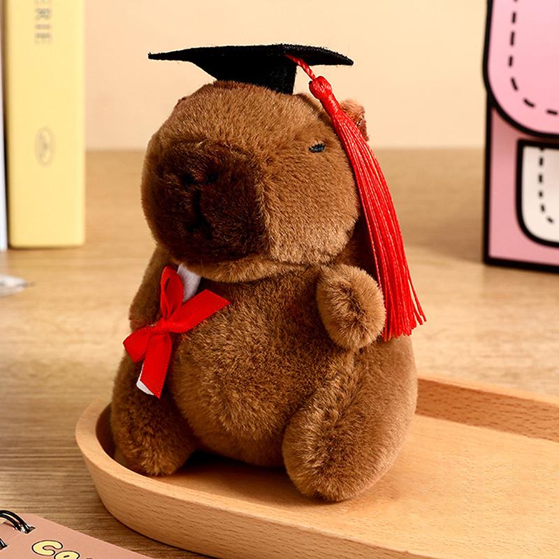 Niedlicher Plüsch-Anhänger mit Dr. Capibala-Puppe, exquisites Capybara-Stofftier, für Damen, Taschenanhänger, Autobehang, Ornament, Schlüsselanhänger