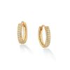 14K Gold Plated Geometric Zircon Earrings for Women Fashion Simple Elegant Twisted Huggie Hoop Earrings Delicate Jewelry Gift