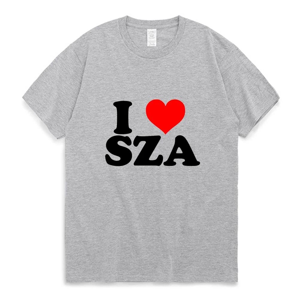 I Love SZA Good Days Letter Print T-shirt Cotton Men Women Hip Hop T Shirt Rapper 90s Vintage Short Sleeve Tees Teen Streetwear