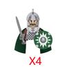 Military Building Blocks Solider Figures Movie Science Fiction Series Weapons Shield Knight Toys Gifts Medieval Mini Bricks MOC