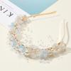 Sweet Style Flower Garland Headband Simple Design Bride Wedding Crown Beaded Headpiece  Children