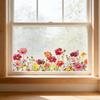 Glass Sticker Double Sided Visual Graphic Removable Waterproof Flower Wall Stickers Decorative Wall Sticker Windows Decoration