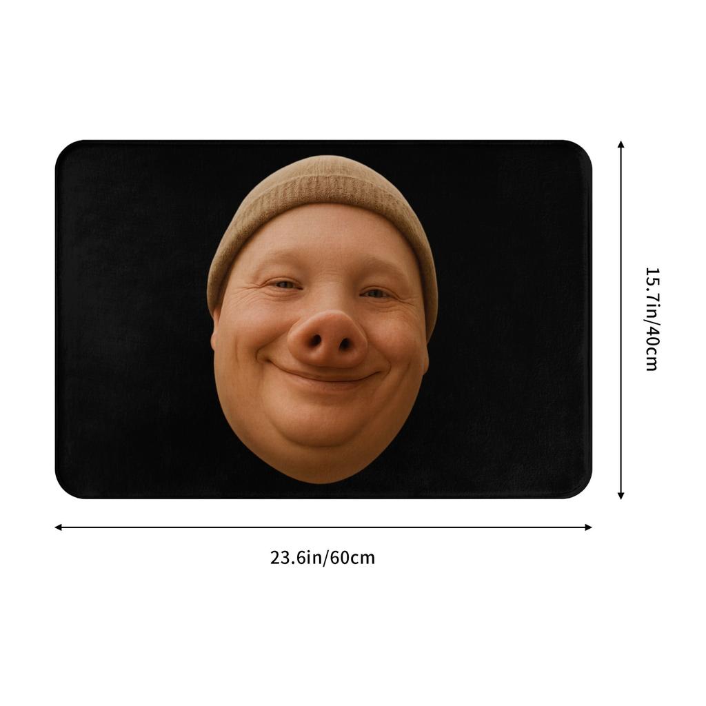 Funny John Pork Face Design Doormat Anti-Slip Entrance Kitchen Bath Floor Door Mat  Toilet Rug Carpet Footpad