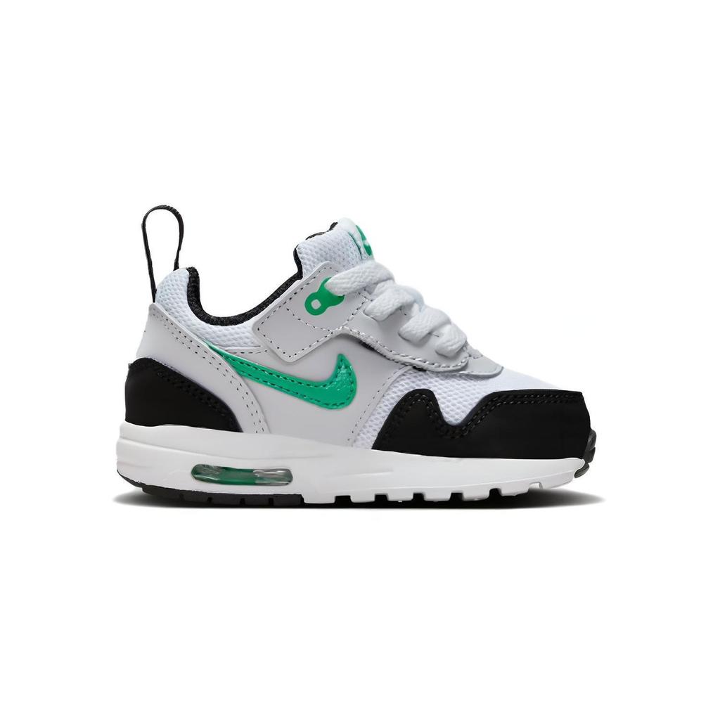 Nike Air Max 1 EasyOn TD Černá Stadionově zelená Dětské tenisky Bílá Čistě platinová DZ3309-108