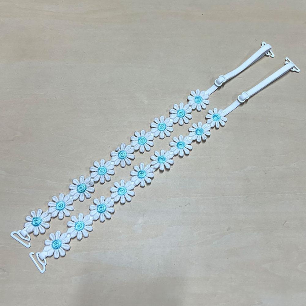 1 Paar Rutschfeste Gänseblümchen-Träger Abnehmbarer Schulterträger Langlebige Blumen-BH-Träger Frauen