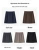 2025 Herbst/Winter Damen High-Waist Schlankmachender A-Linien Wollrock - Kurz, Gerade, Hüftbetont, Bequem.