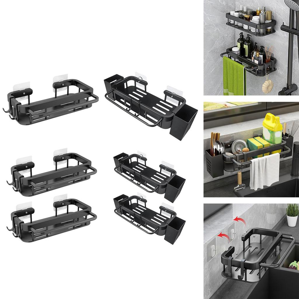 Modern Kitchen Sink Organizer Kit with Drain Rack