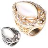 Damen-Ehering-Schmuck im königlichen Stil, hohl, großes Harz, Party-Ehering