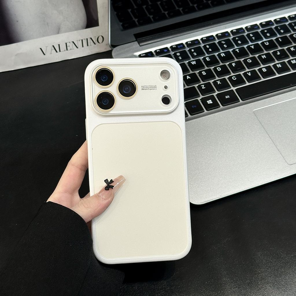 Fluorescent Color Glossy PC Phone Case For iPhone 17 16 15 14 13 Pro Max Lens Camera Touch Button Protective Shockproof Cover