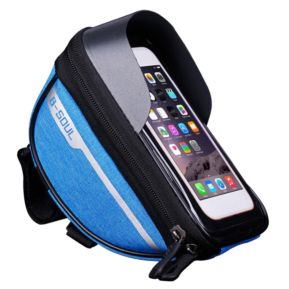 Waterproof MTB Tube Handlebar Bag 6.5 Inch Bicycle Handlebar Phone Bag Front Top Tube Bike Bag