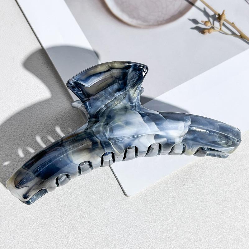 Arc-shaped Marble Gripper High-end Style Shark Hair Clip Large Volume Clip Hair Accessory