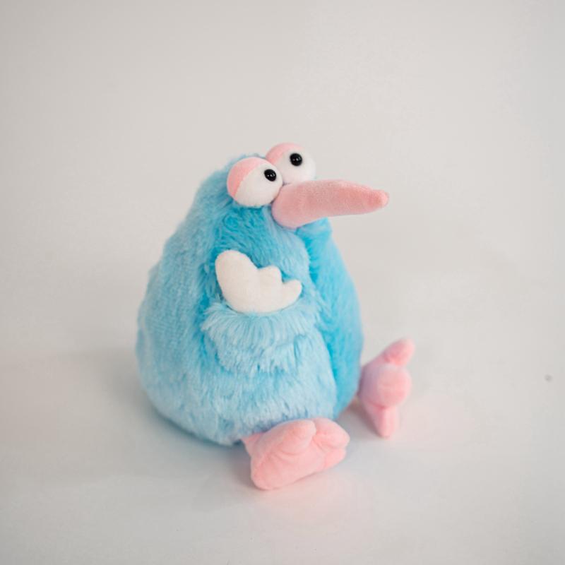 Peluche Colorée d'Oiseau Kiwi 20 cm Poupée Peluche d'Oiseau aux Grands Yeux Amusante Poche Cachée Surprise Animal en Peluche Doux Cadeau d'Anniversaire pour Enfant 20cm