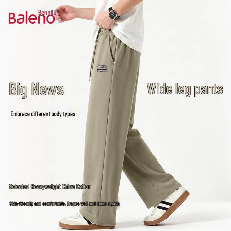 Baleno Men's Spring Autumn Casual Wide-Leg Pants