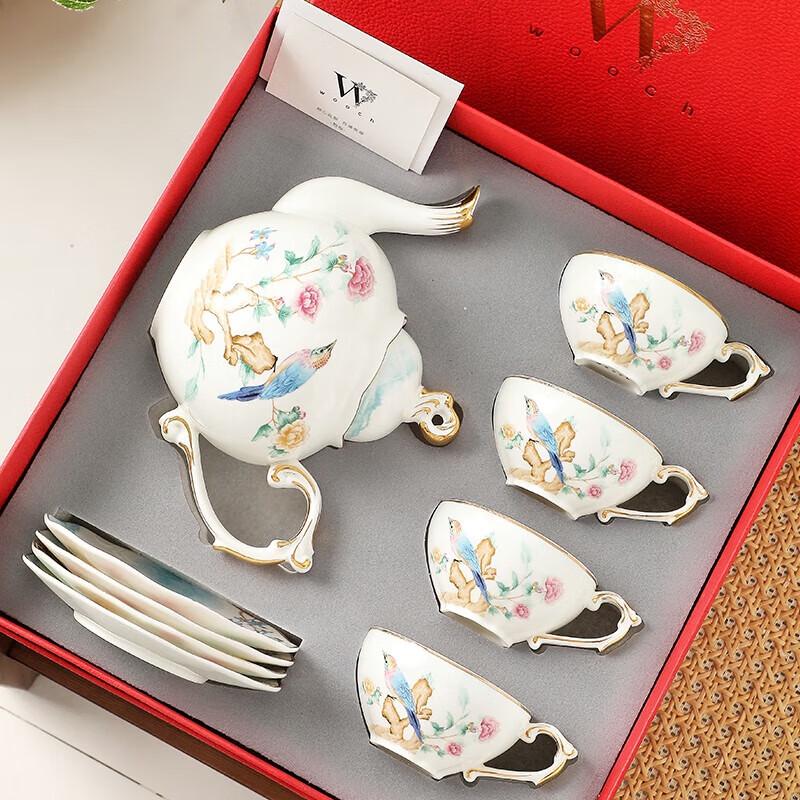 WOOCH Magpie Good Omen Ceramic Tea Set