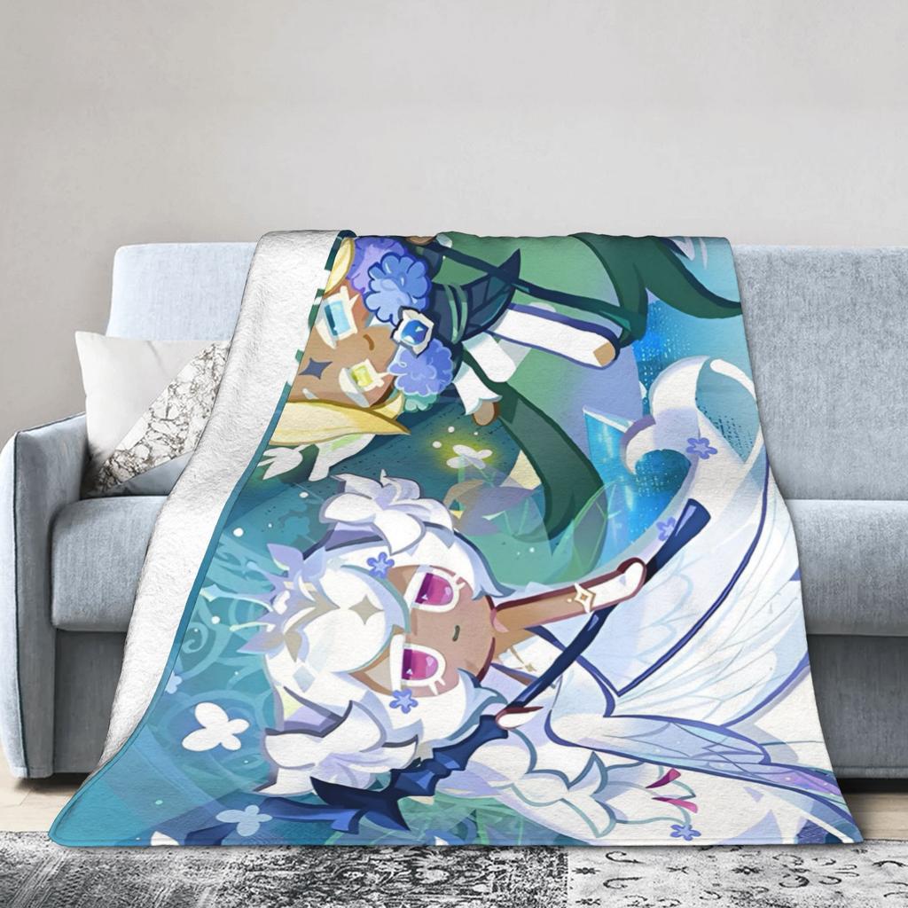 Cookie Run Kingdom White Lily Pure Vanilla Flannel Fashion Blankets Novelty Throw Fashion Blanket for Sofa Bedding Lounge 200x150cm Ultra-S