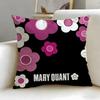 classic fashion designer Mary Quant Cushion Cover Soft  EasyWash Pillow Case  Versatile for Couch Bed Travel and Office