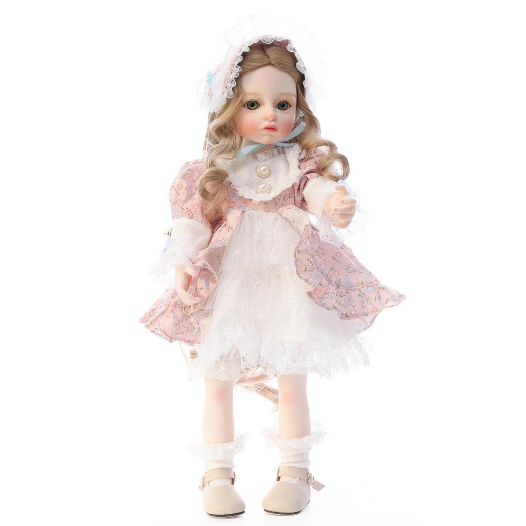 Cloveray Adorable Vinyl Doll with Beautiful Wig Display Collectible Gift for Girls and Doll Lovers 18-inch Hat/Hairband, Hand-Painted & Stand, (Name