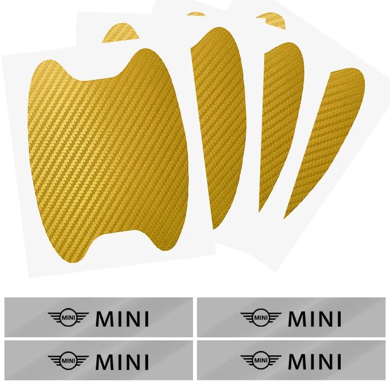 For Bmw Mini 8Pcs New Car Door Sticker Auto Handle Anti Scratch Protection Film Car Styling For BMW Mini Cooper One S R50 R53 R5